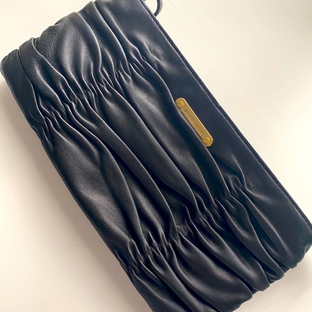 Michael Kors ruched clutch